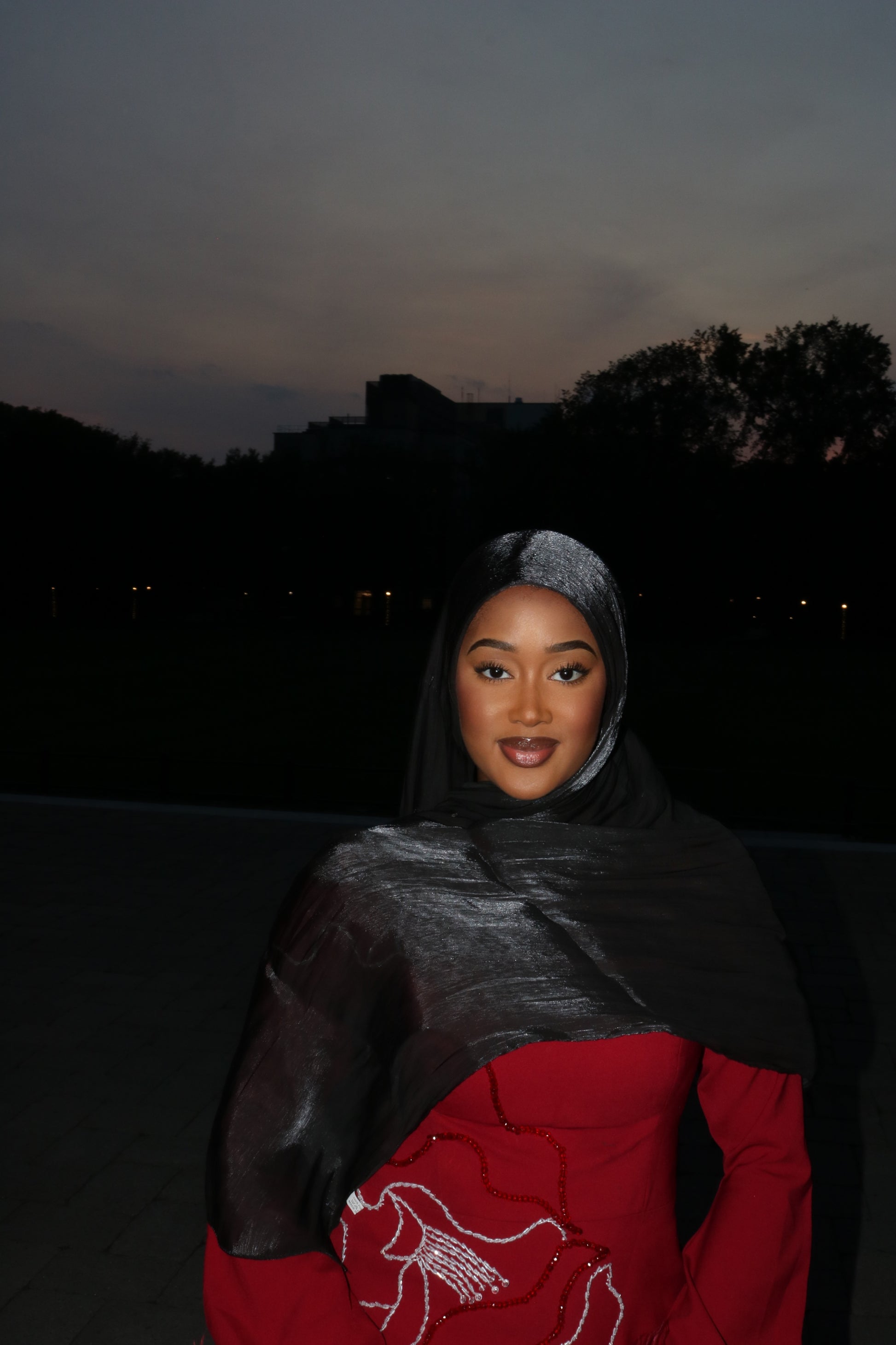 LuxeSilk Tie-Back Hijab