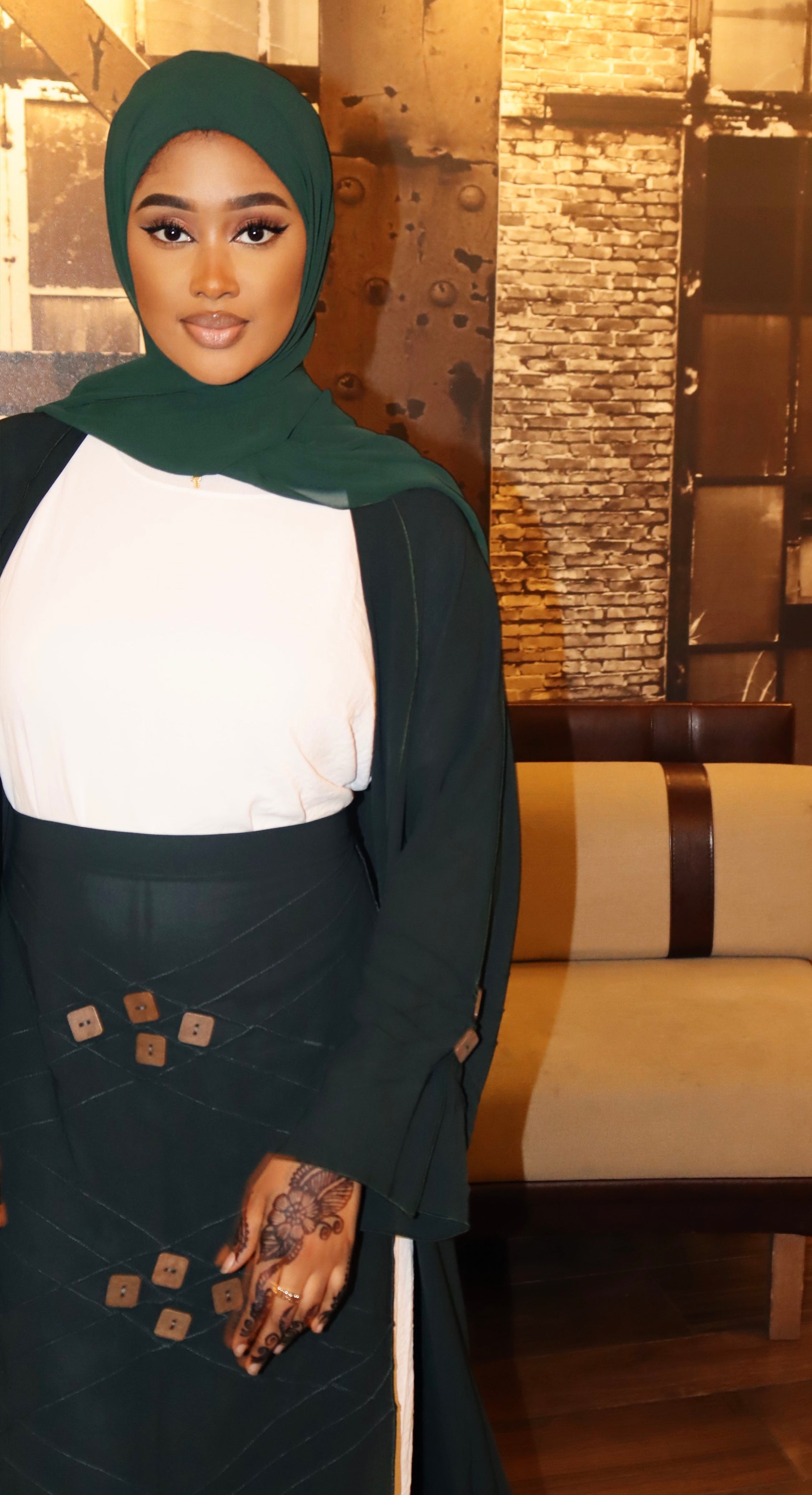 Saliha 4 piece open abaya