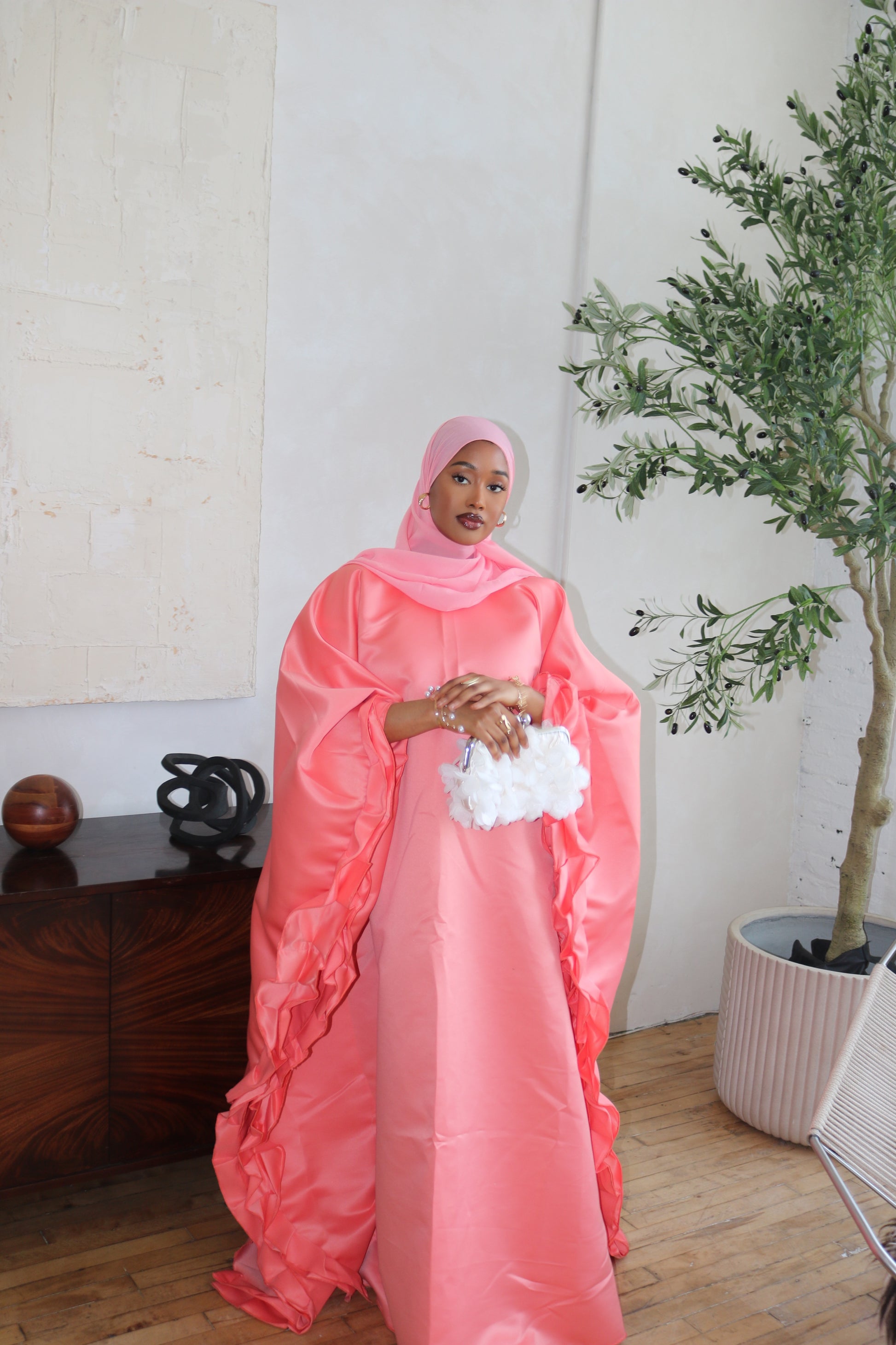Rafahia Ruffle Abaya