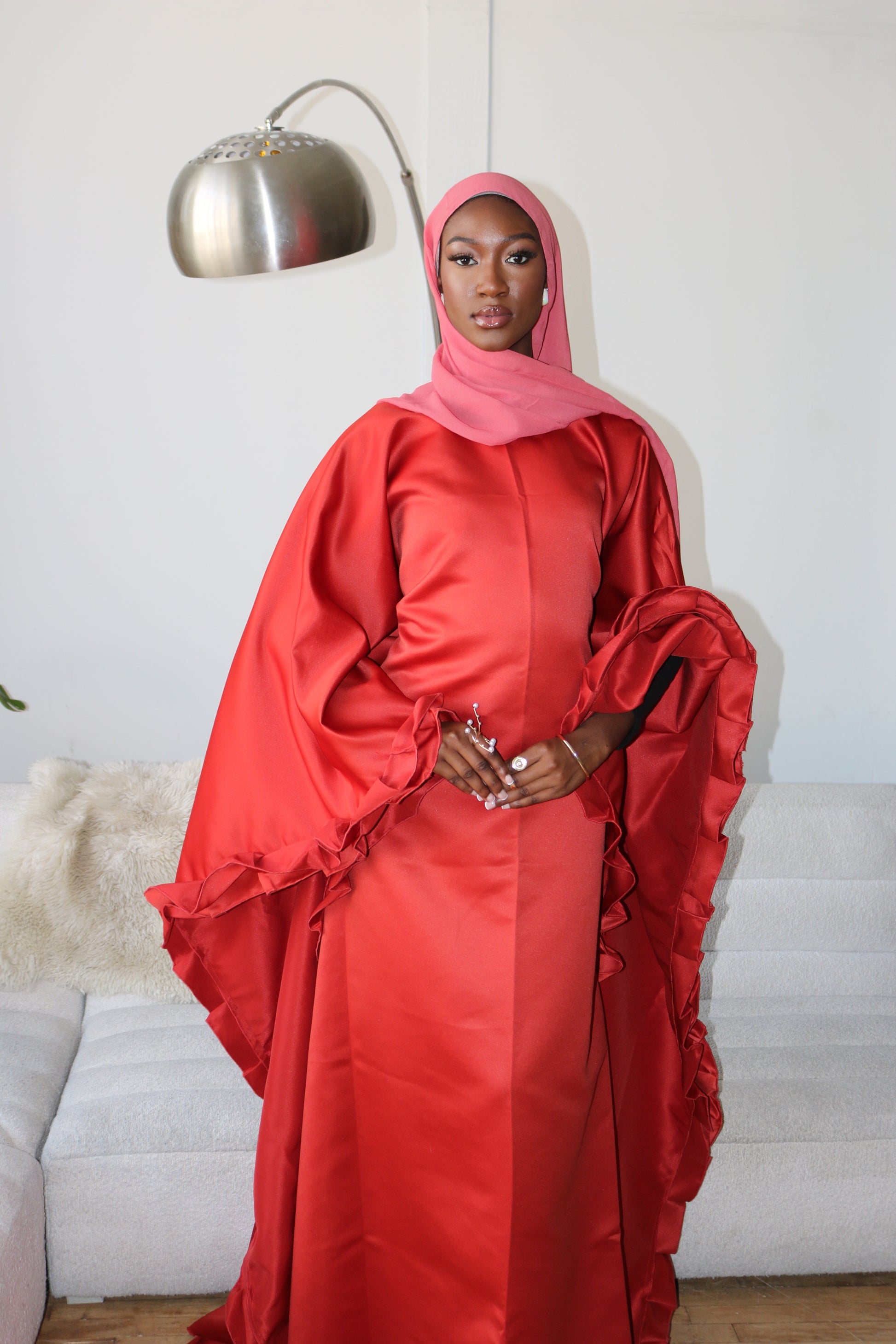 Rafahia Ruffle Abaya