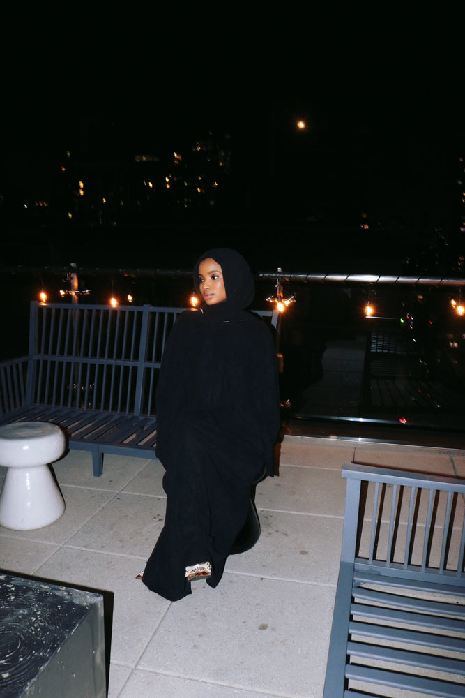 Knitted sweater abaya