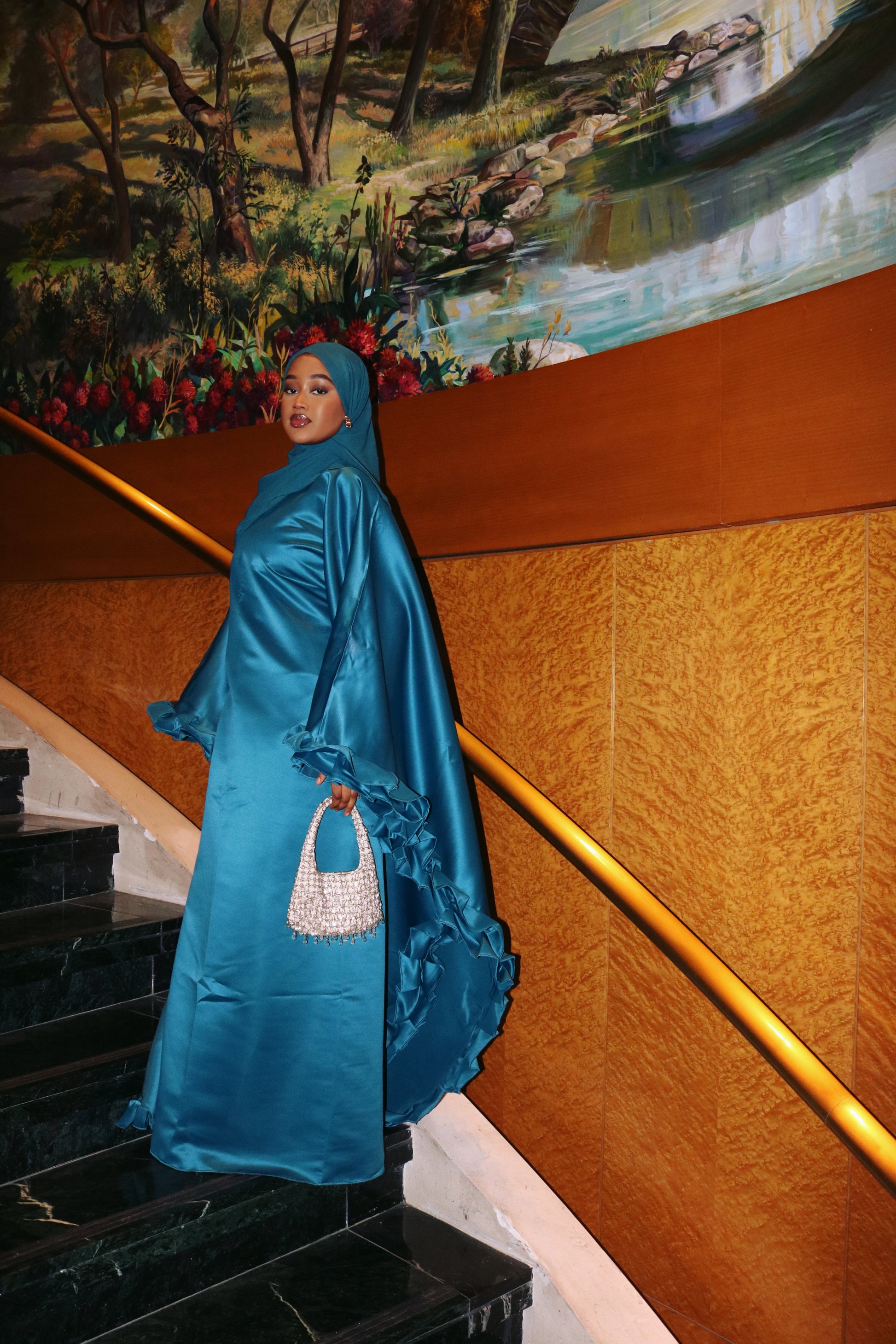 Rafahia Ruffle Abaya