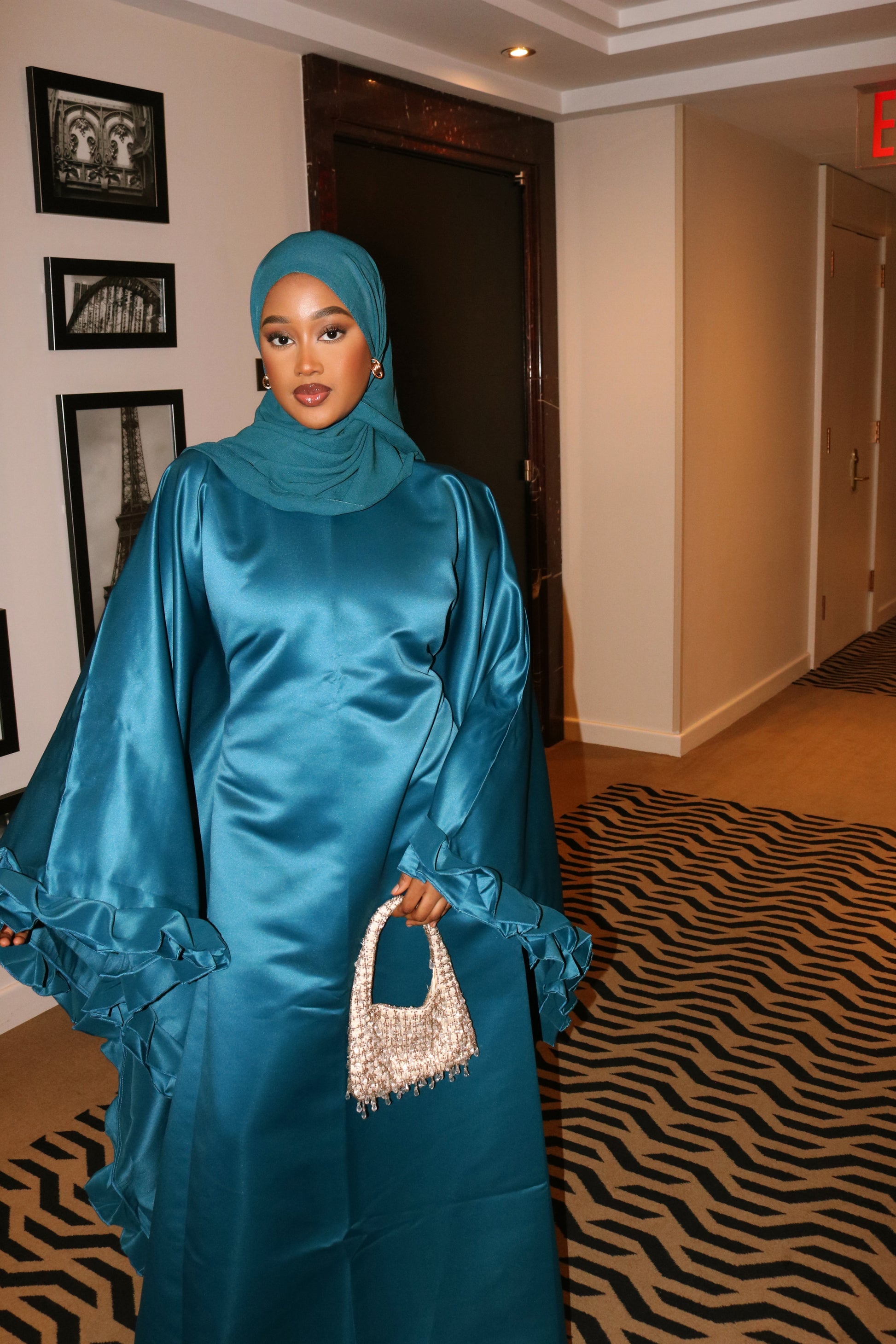 Rafahia Ruffle Abaya
