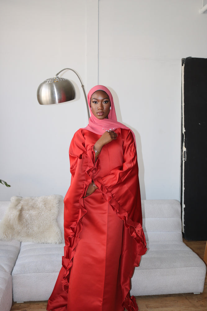 Rafahia Ruffle Abaya