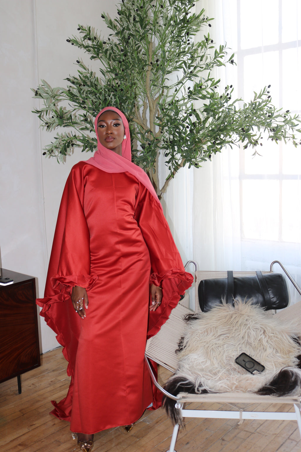 Rafahia Ruffle Abaya