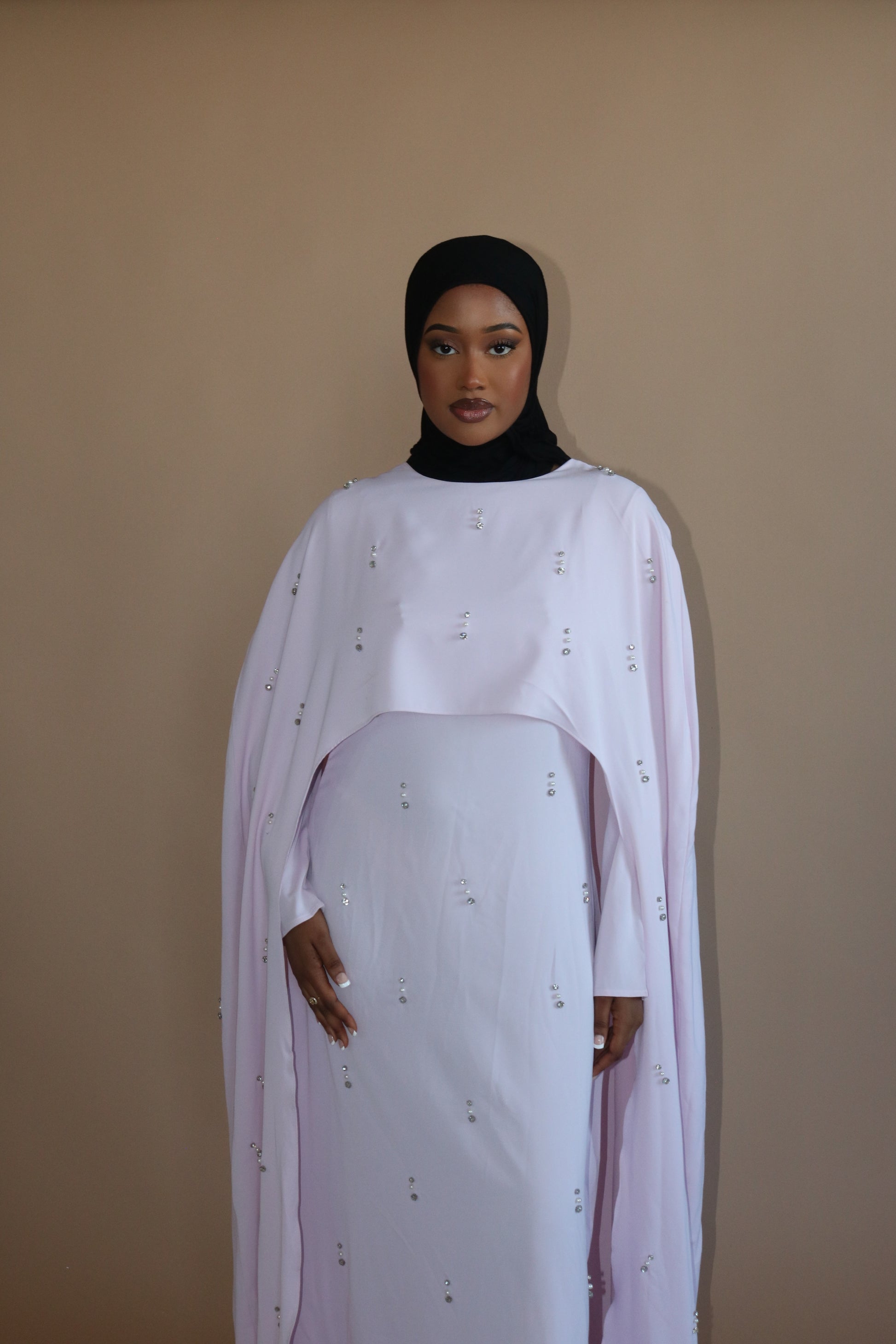 Nima stone cape dress