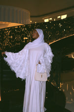 Nadira feather abaya