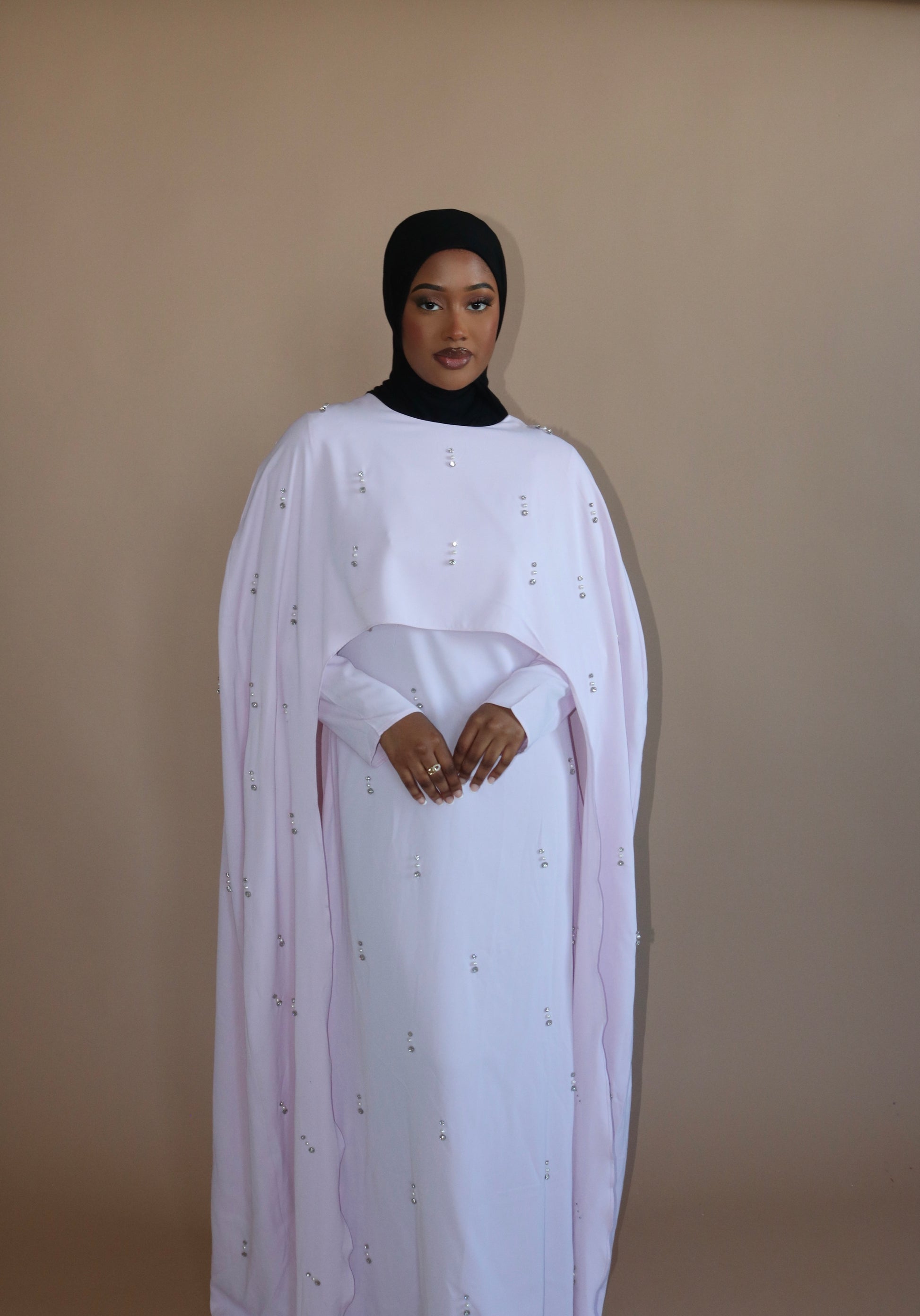 Nima stone cape dress