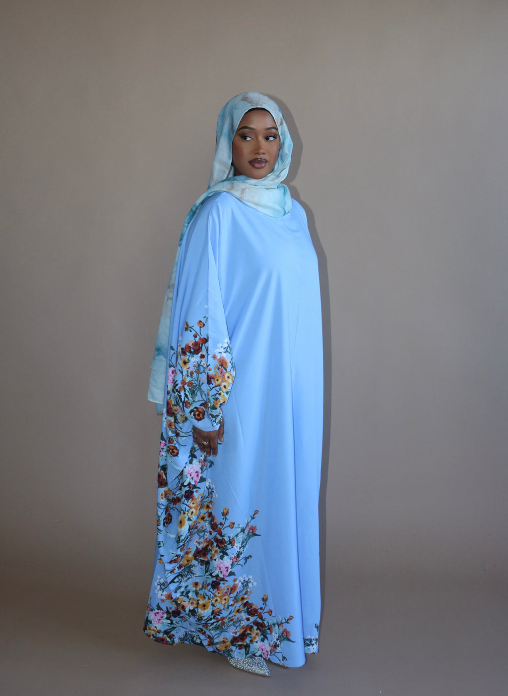 Azure Bloom Abaya