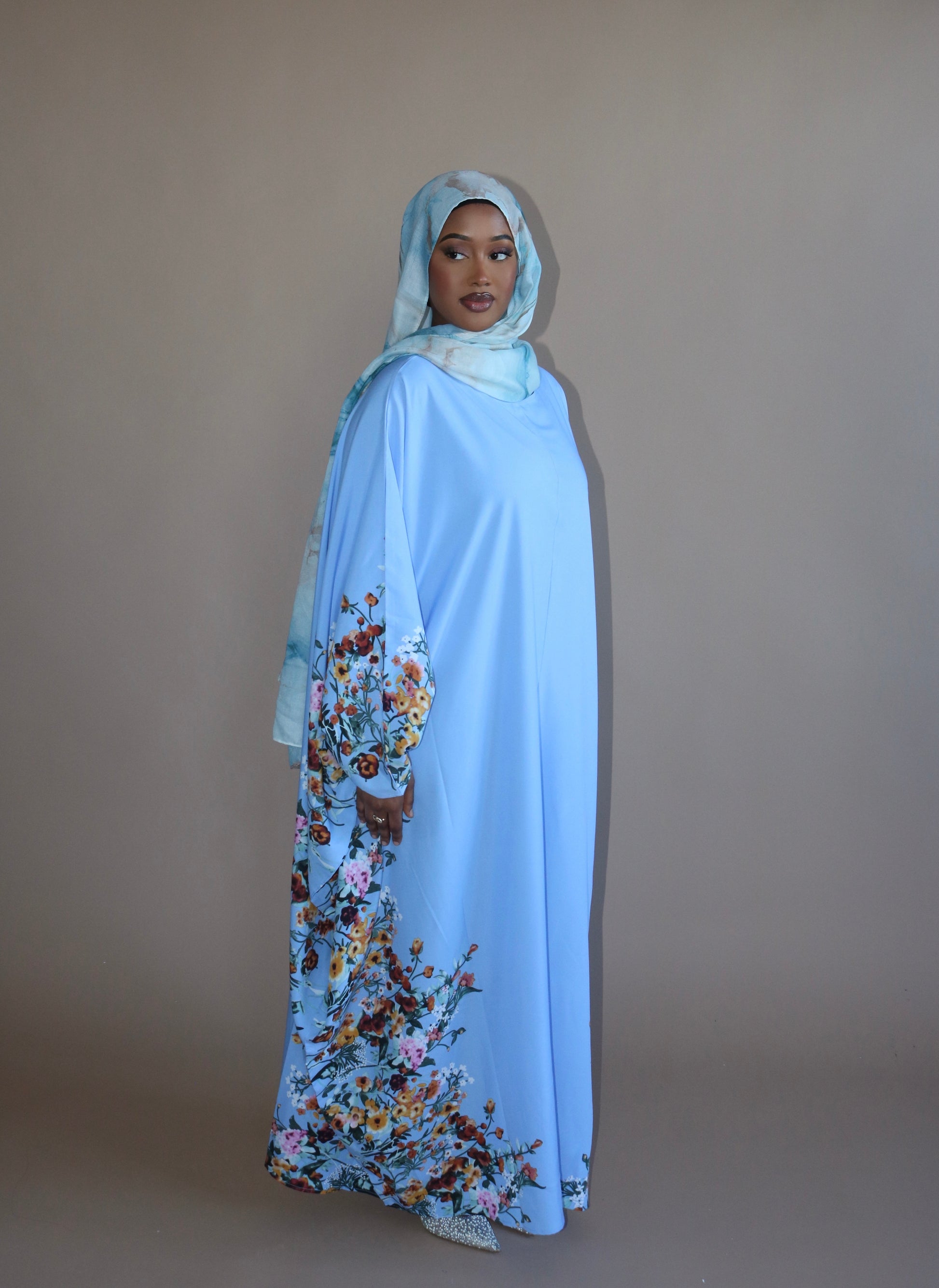 Azure Bloom Abaya