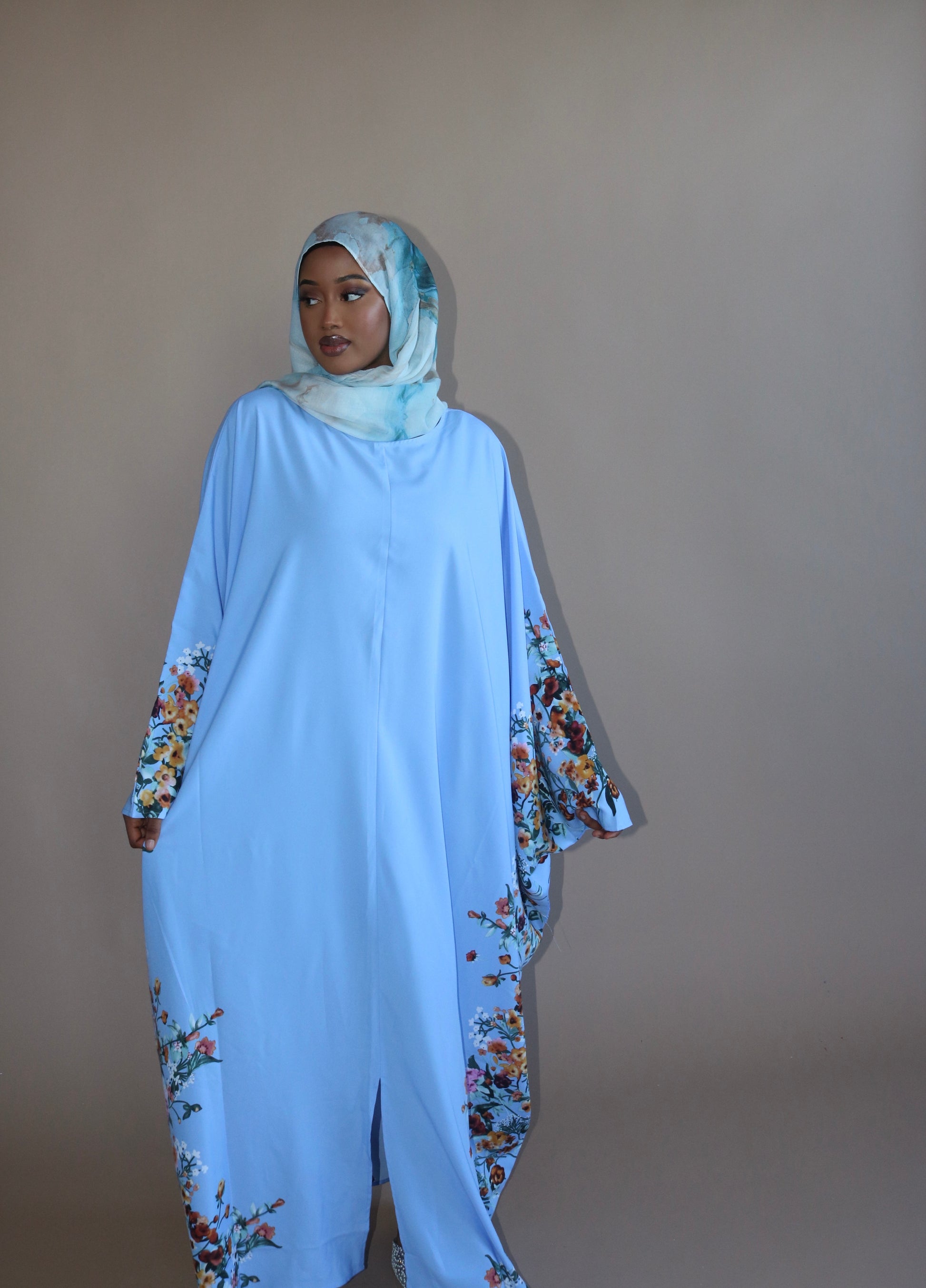 Azure Bloom Abaya
