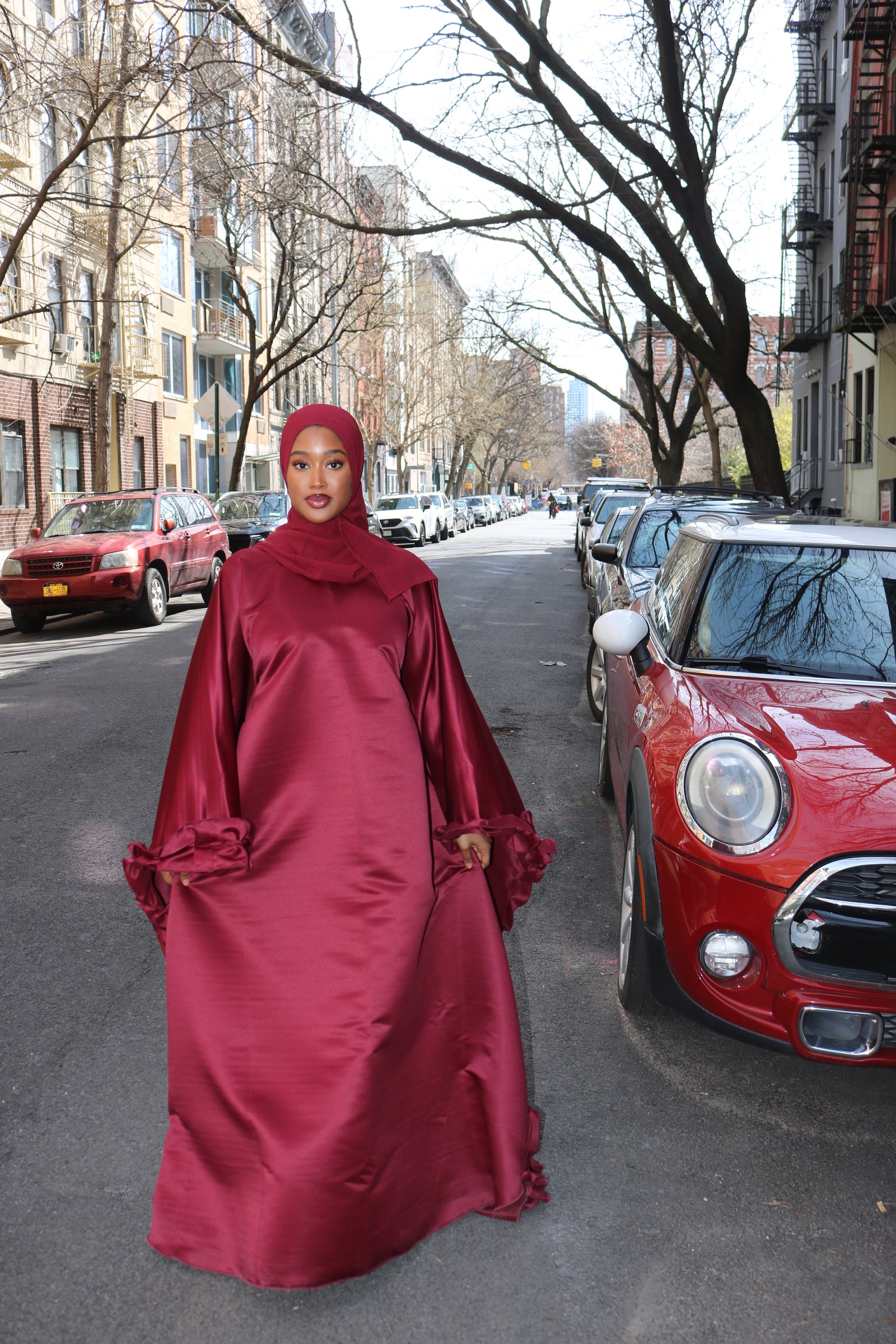 Rafahia Ruffle Abaya