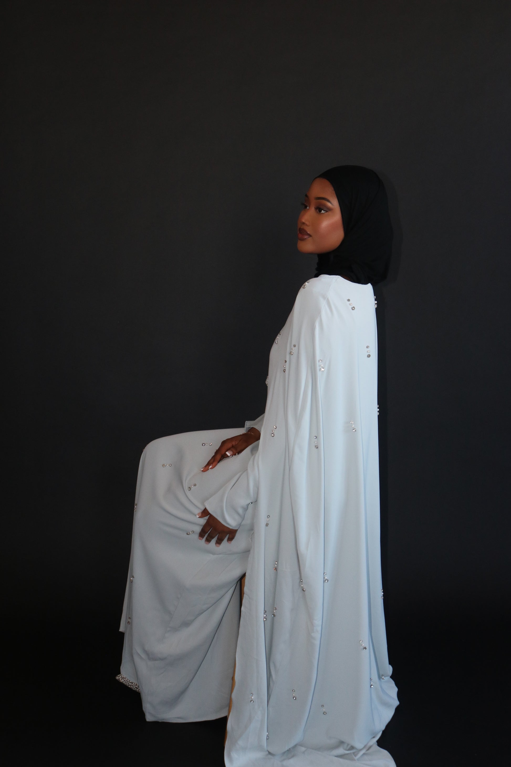 Nima stone cape dress
