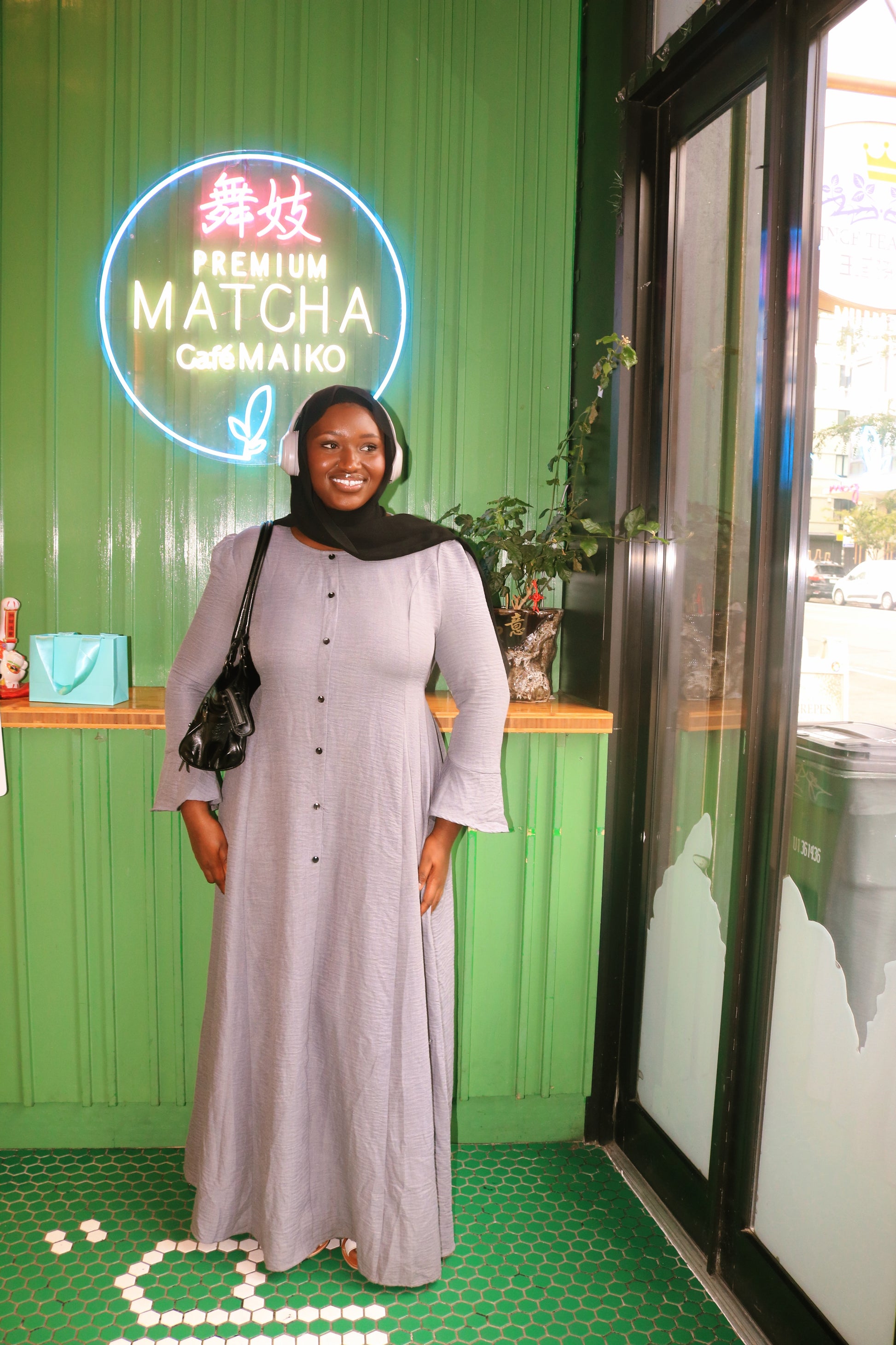 Noor belted maxi dress