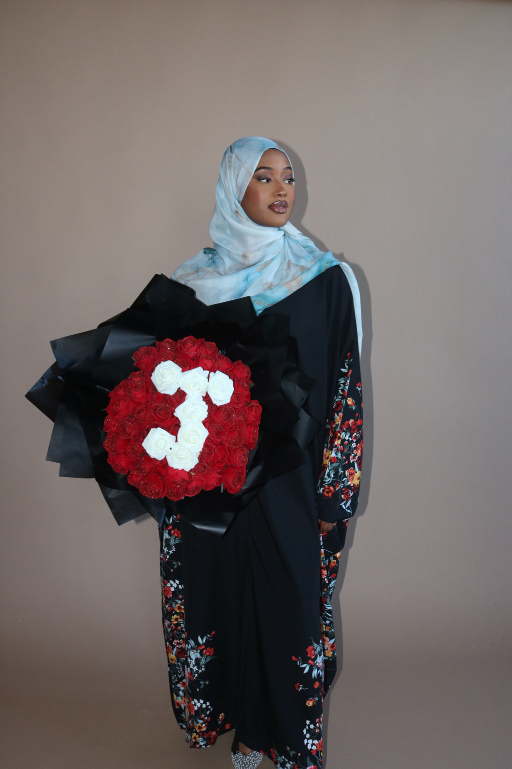 Azure Bloom Abaya