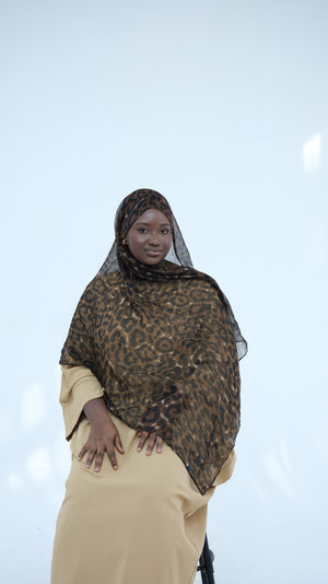 Modal Printed Leopard Hijab