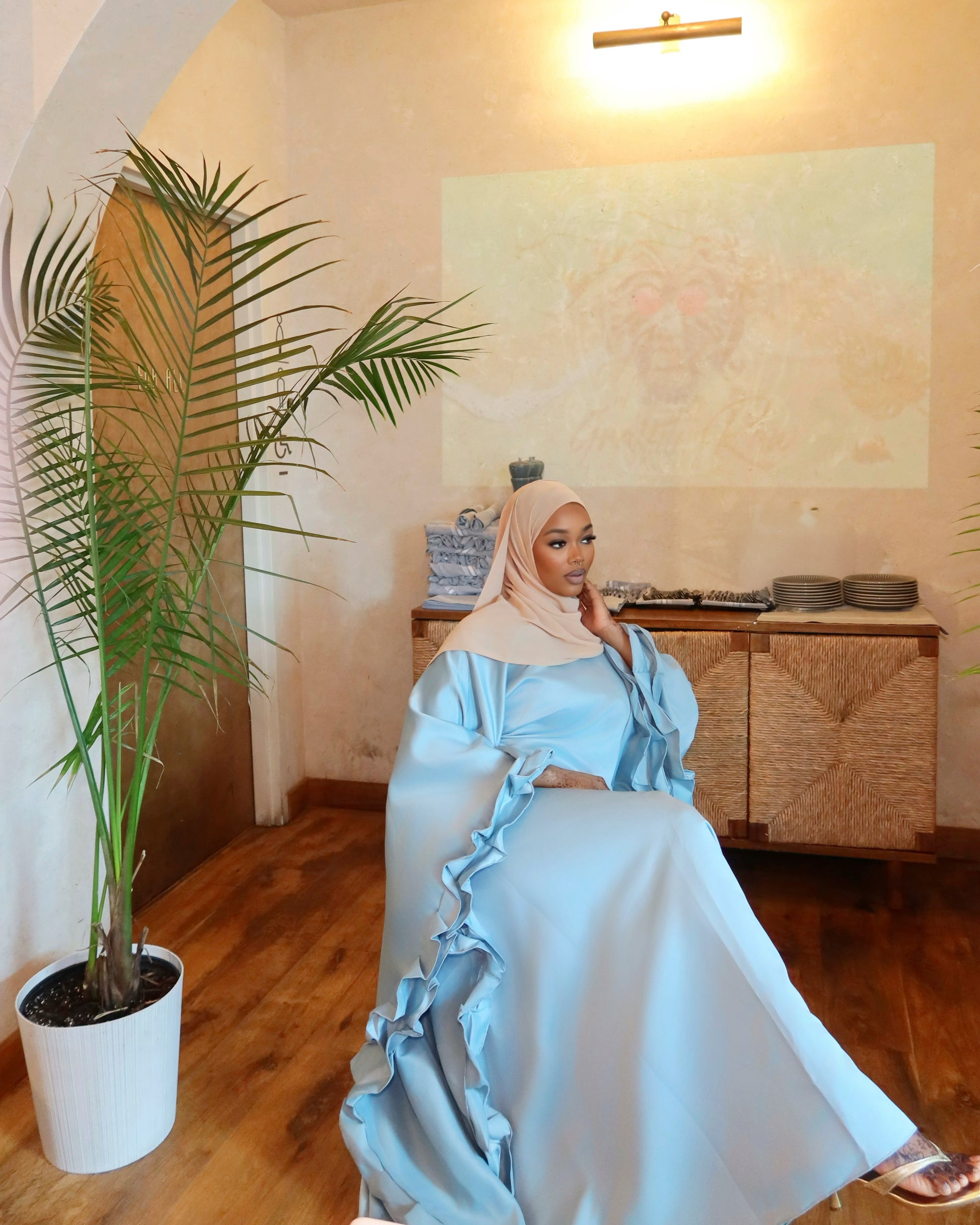 Rafahia Ruffle Abaya