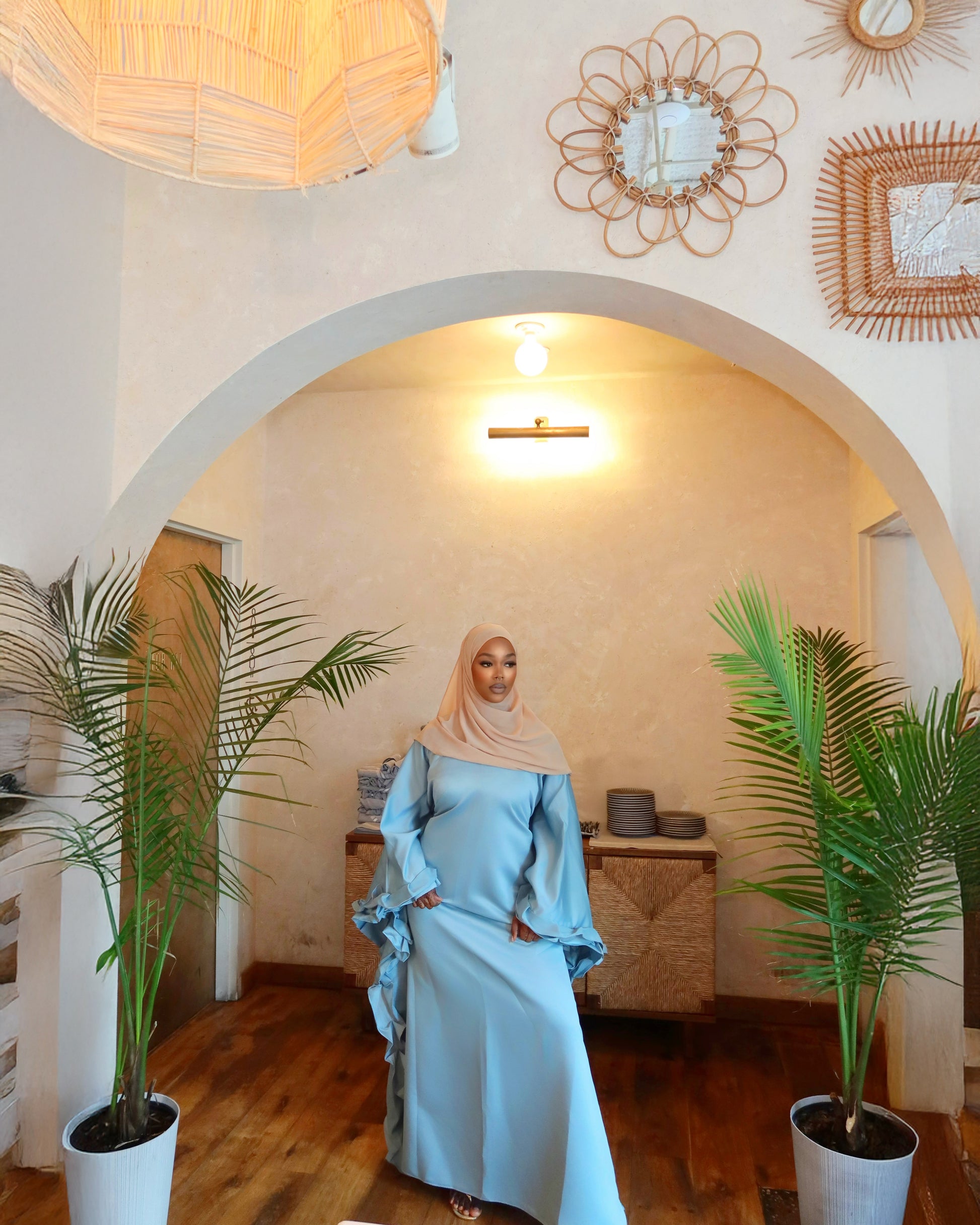 Rafahia Ruffle Abaya