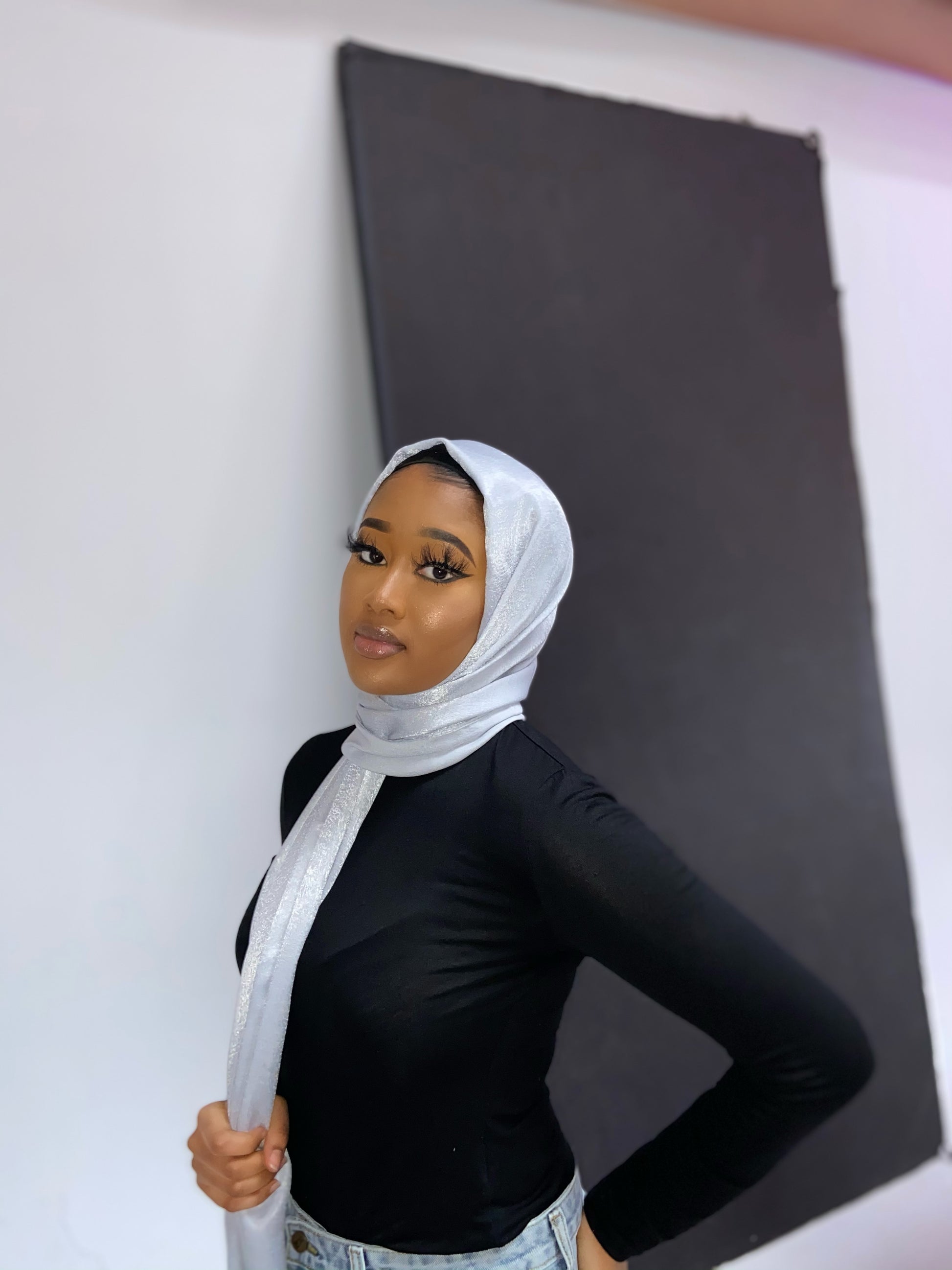 Hijab châle en pashmina luxueux uni