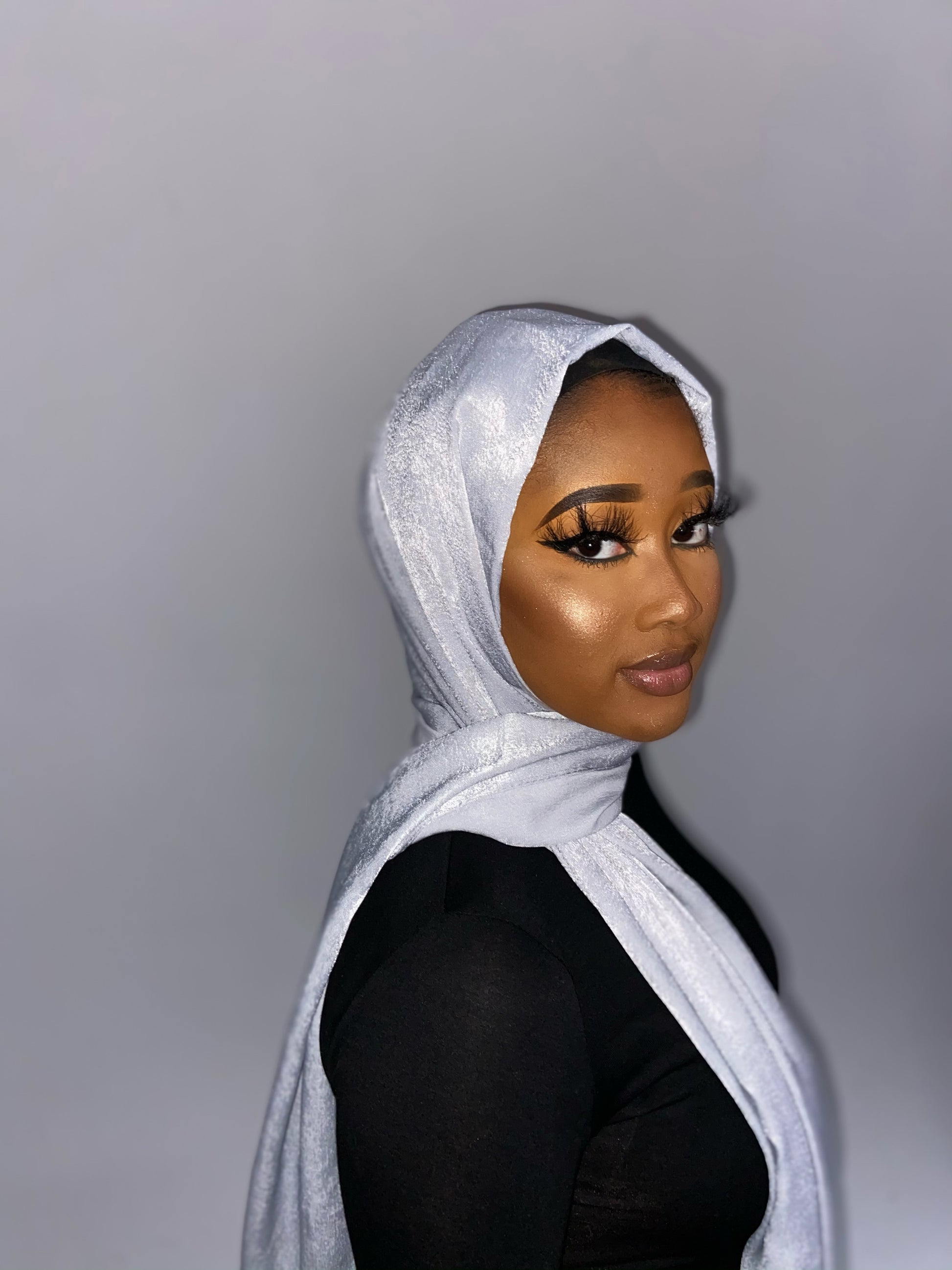 Hijab châle en pashmina luxueux uni