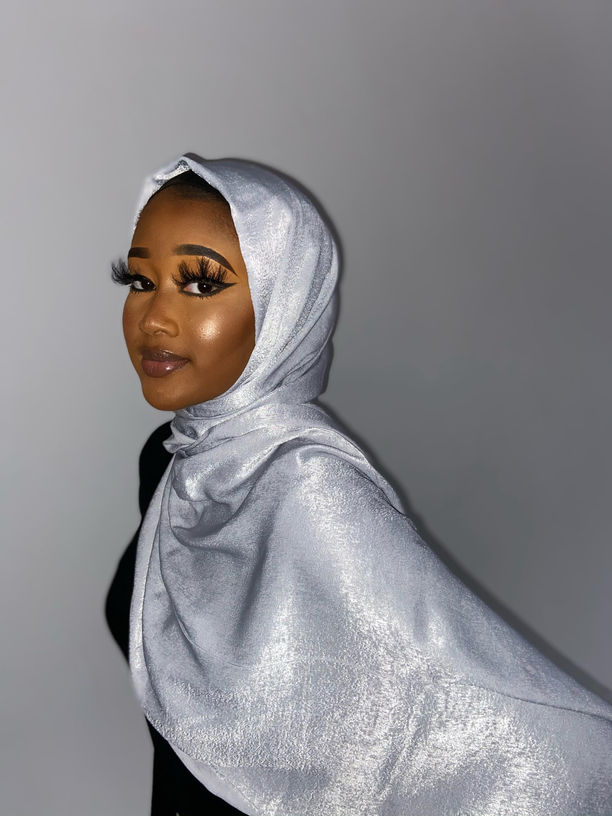 Hijab châle en pashmina luxueux uni