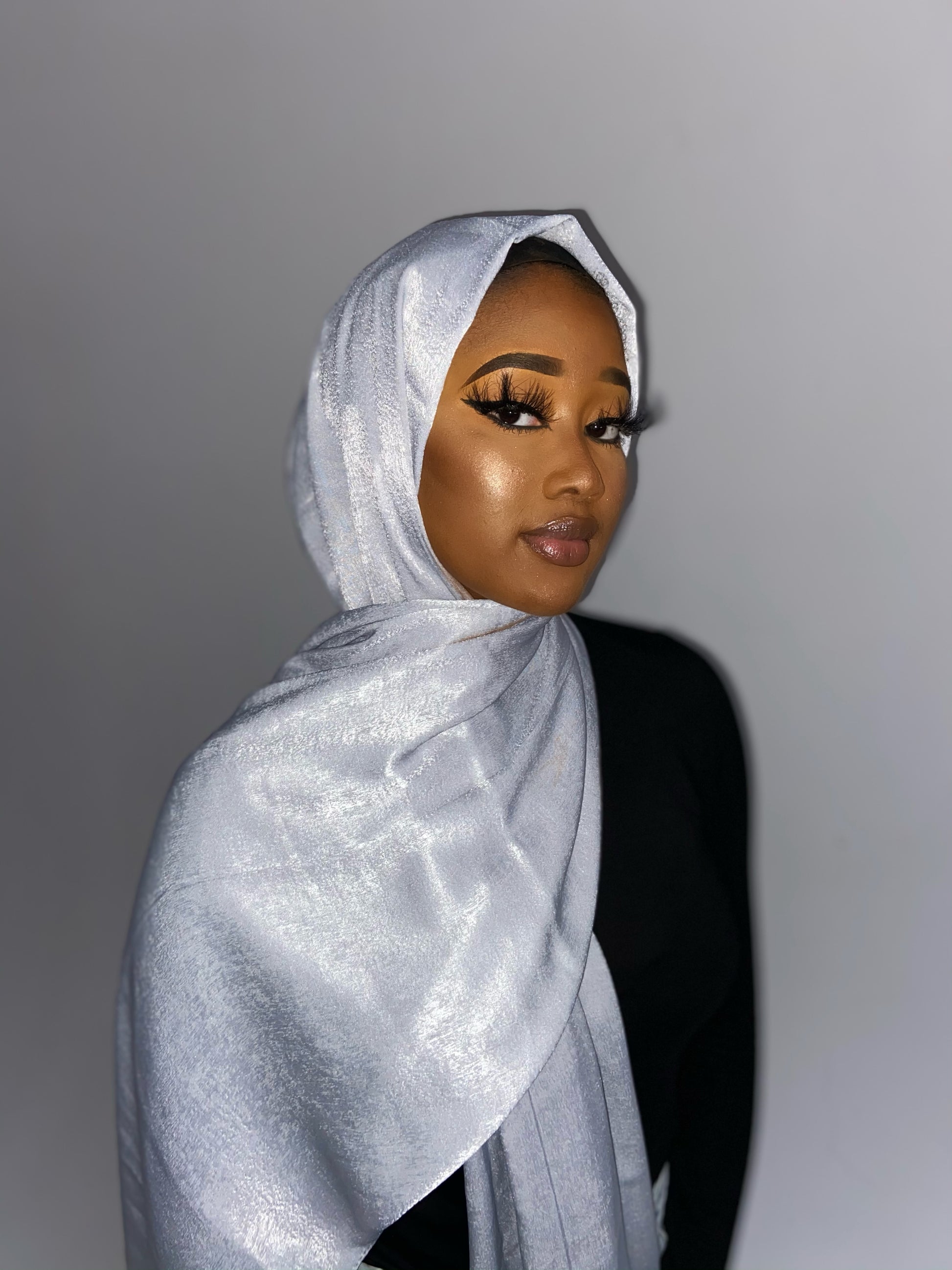 Hijab châle en pashmina luxueux uni