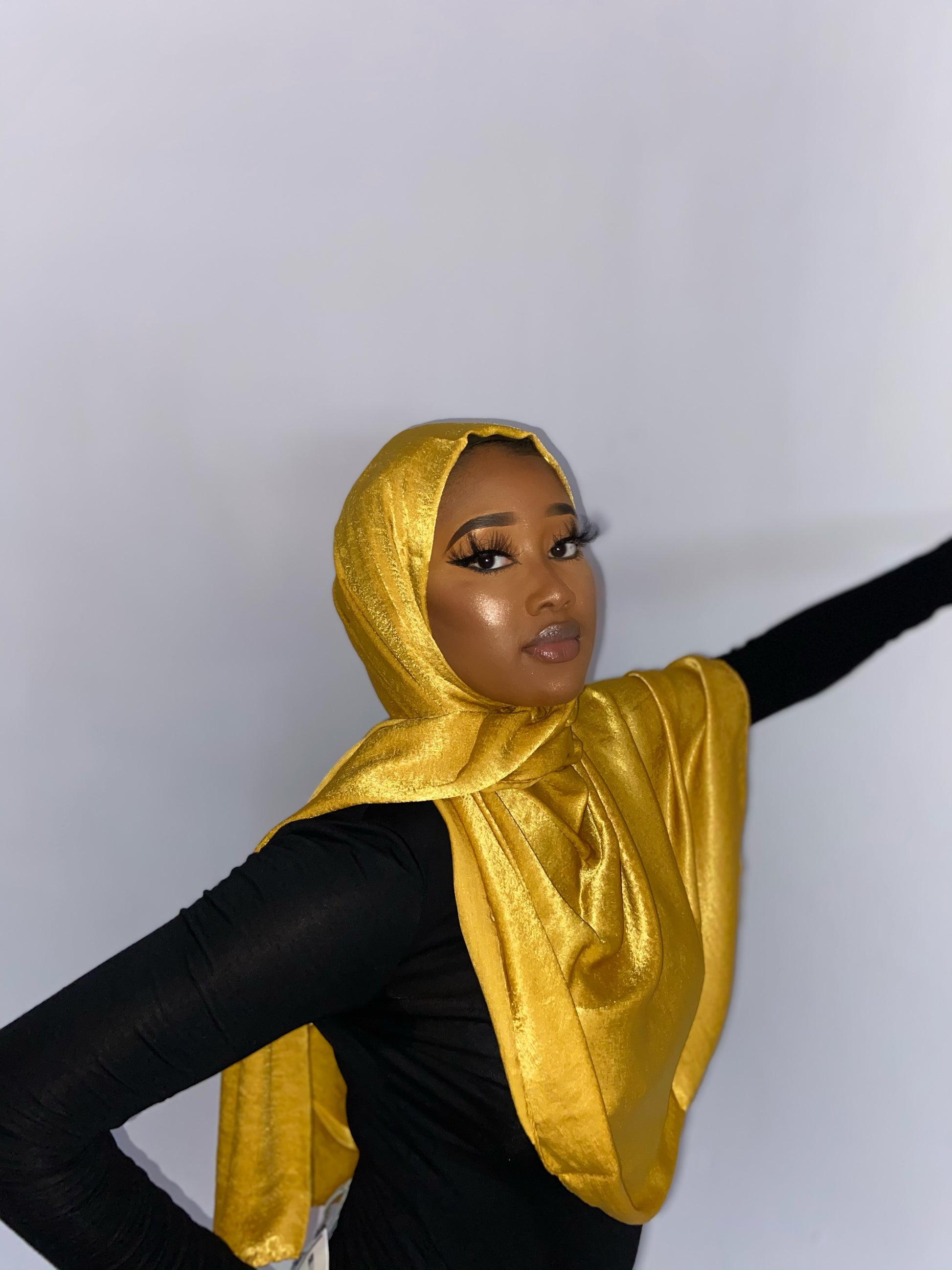 Hijab châle en pashmina luxueux uni