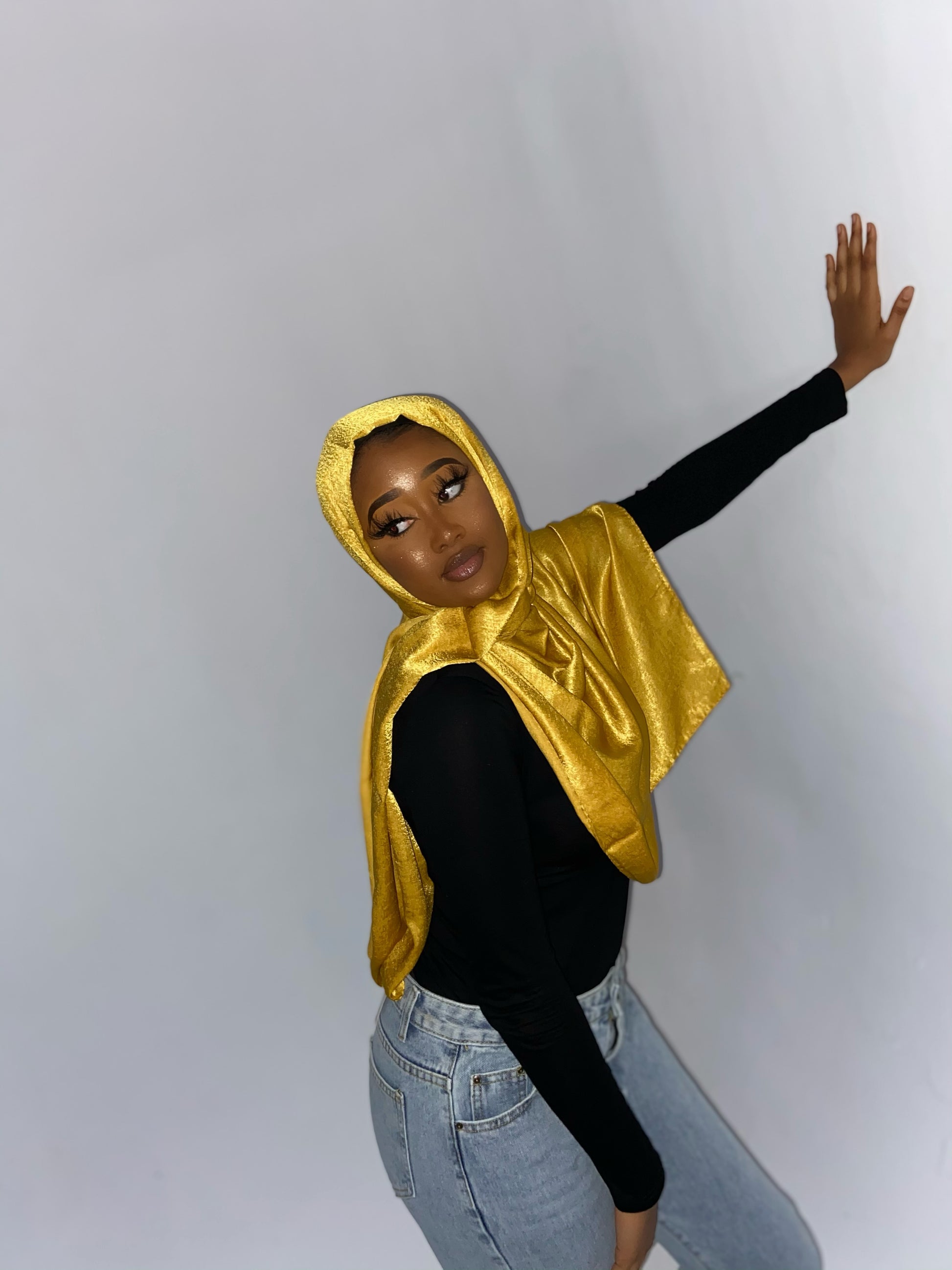 Hijab châle en pashmina luxueux uni