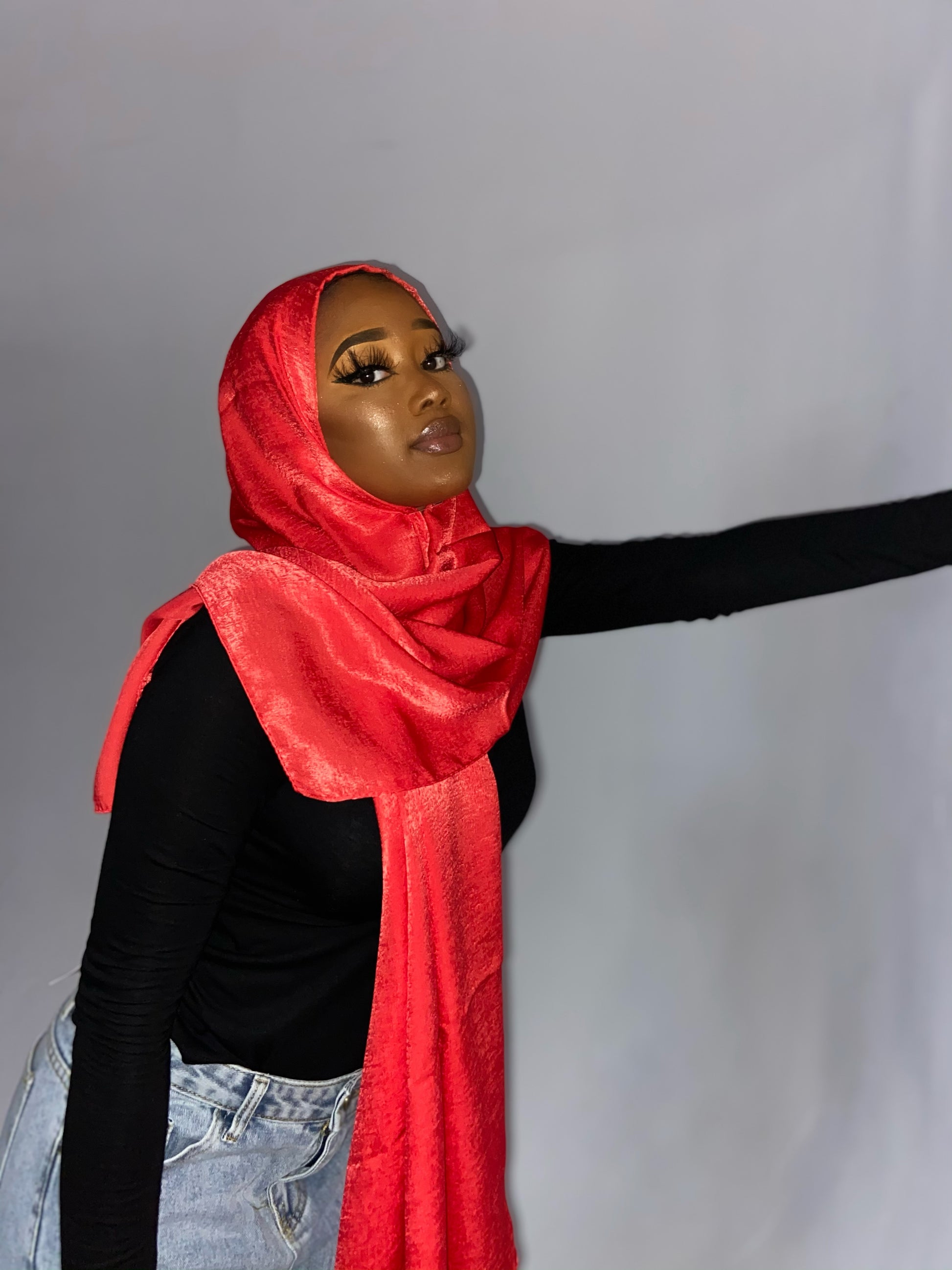 Hijab châle en pashmina luxueux uni