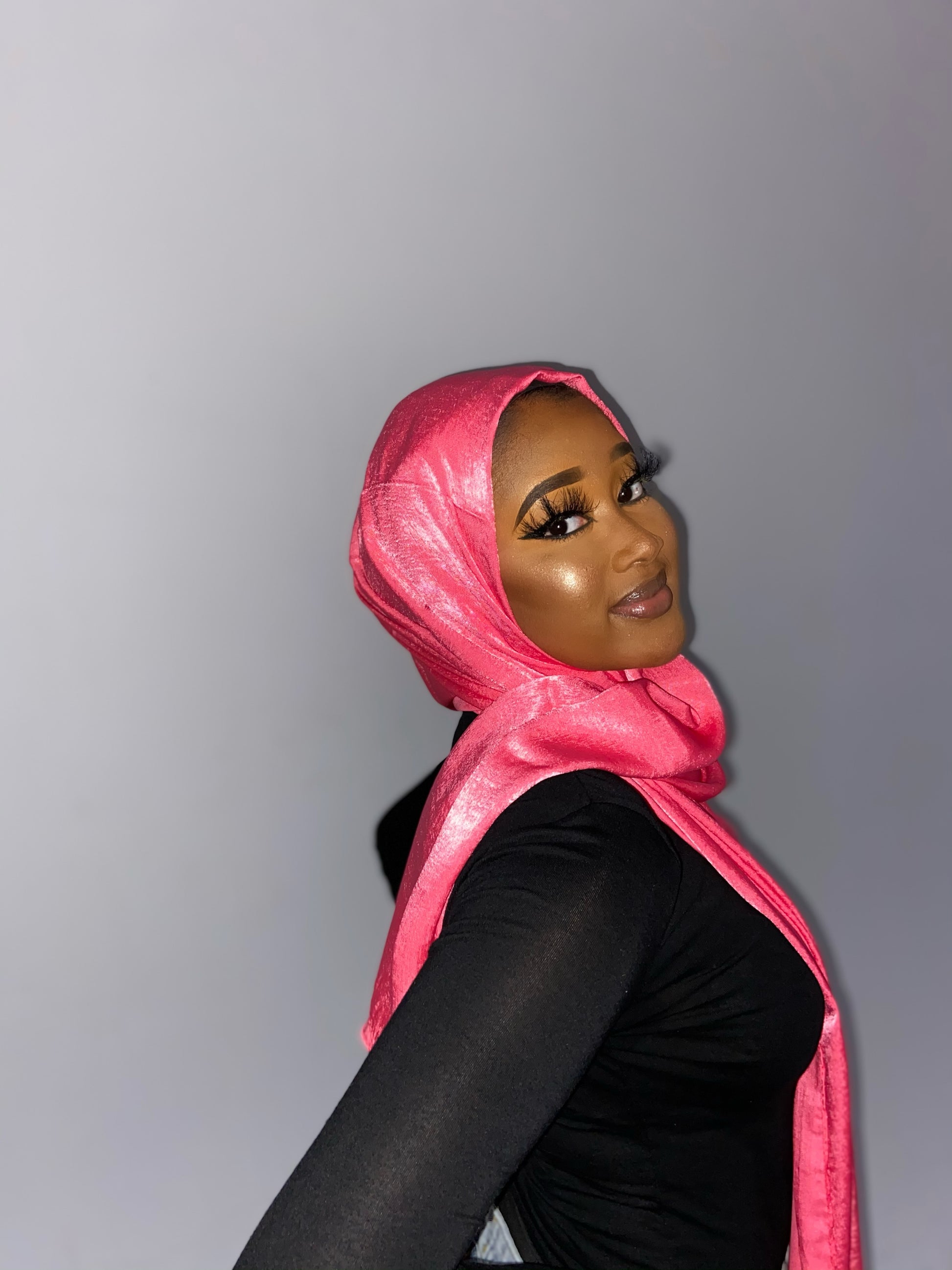 Hijab châle en pashmina luxueux uni