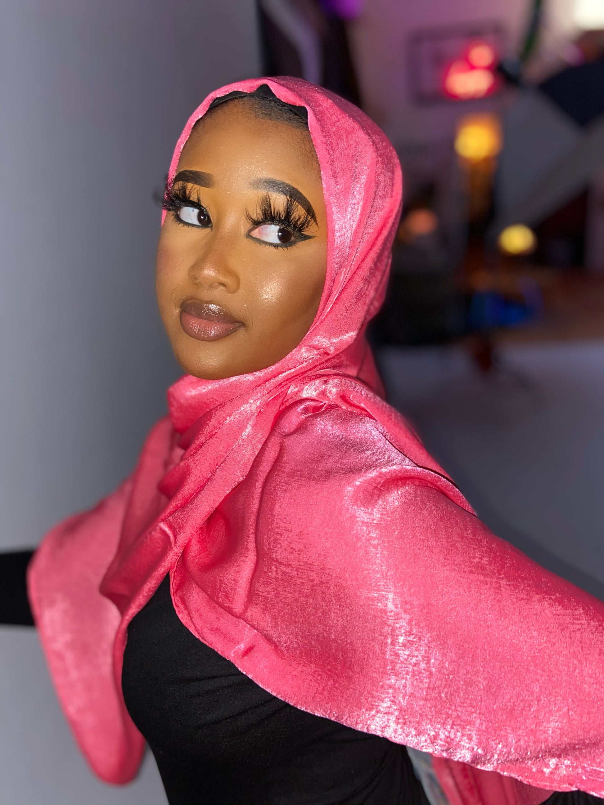 Hijab châle en pashmina luxueux uni
