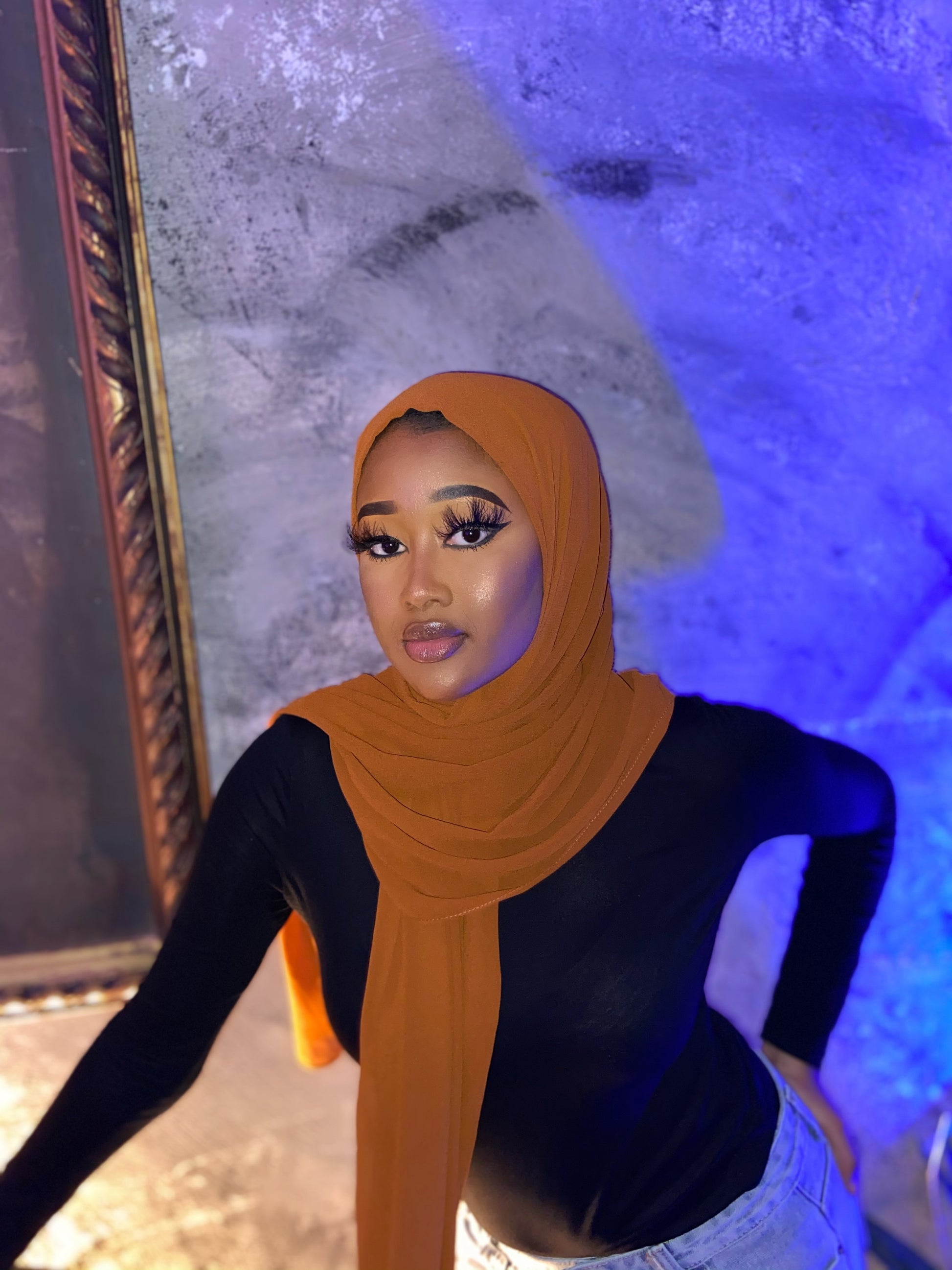 Hijab en mousseline de soie