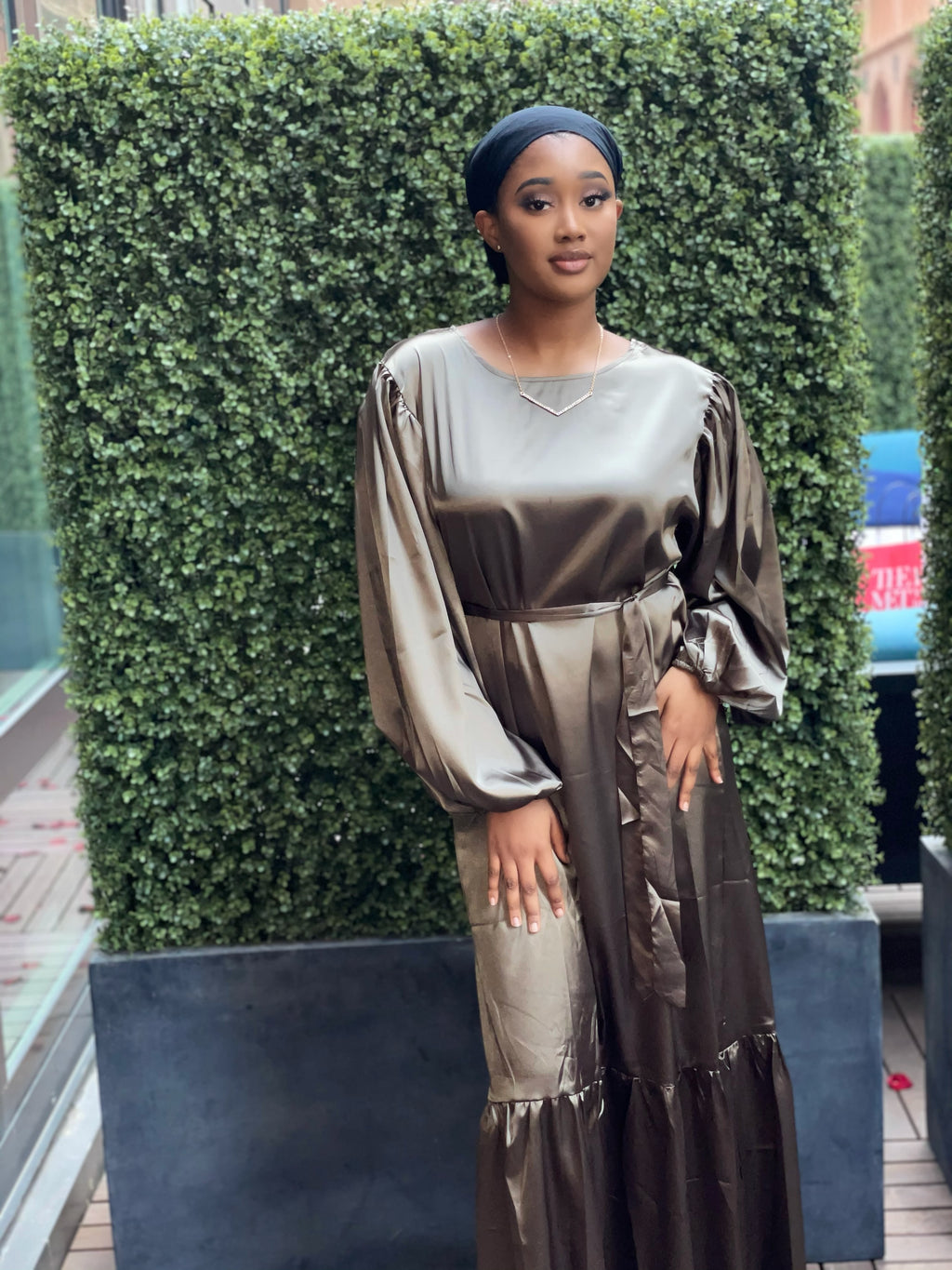 Shiza satin dress