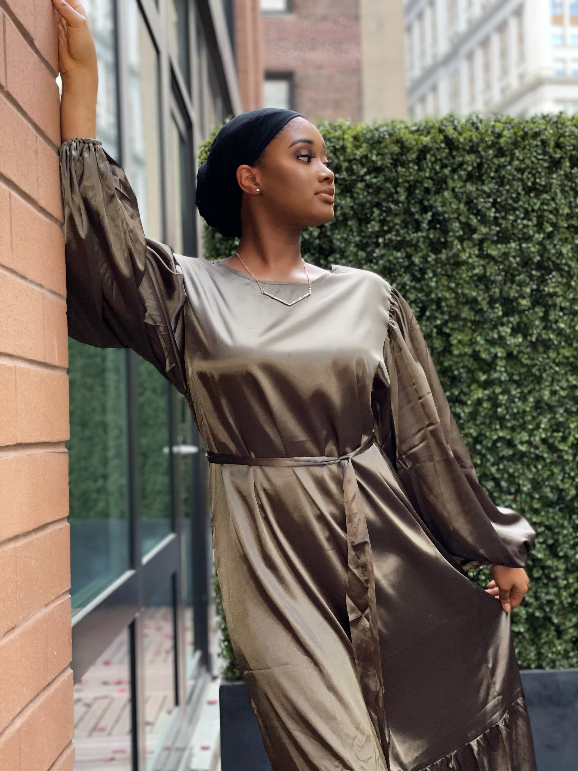Shiza satin dress