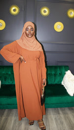 Mocha 2 piece abaya
