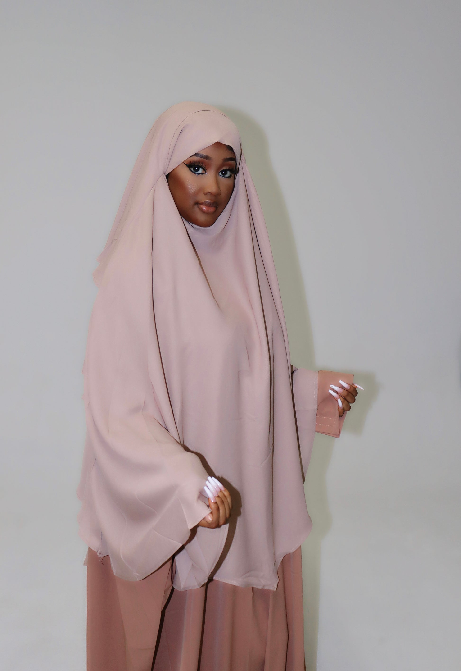 3 layers khimar hijab