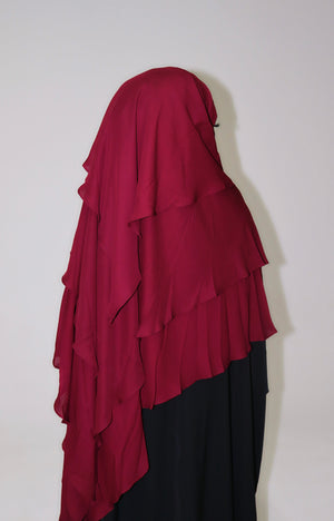 3 layers khimar hijab