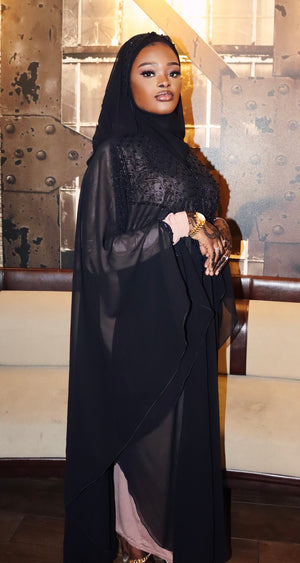 Hooded abaya