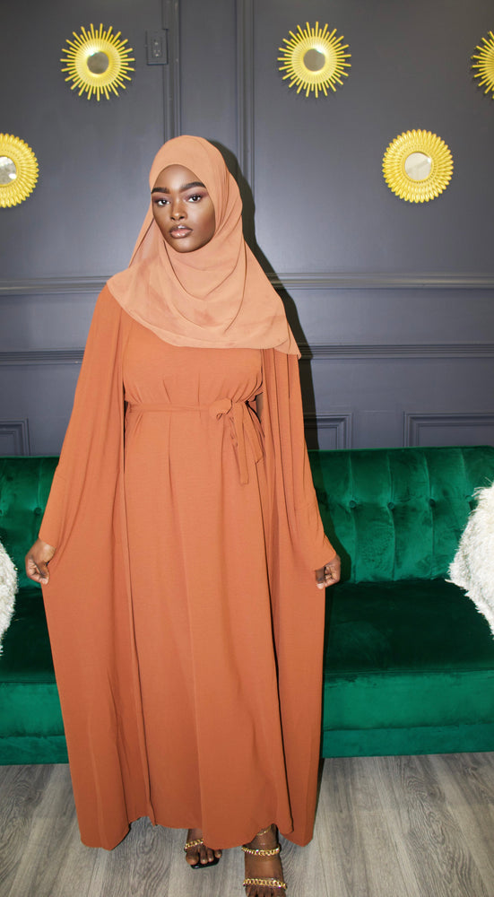 Mocha 2 piece abaya