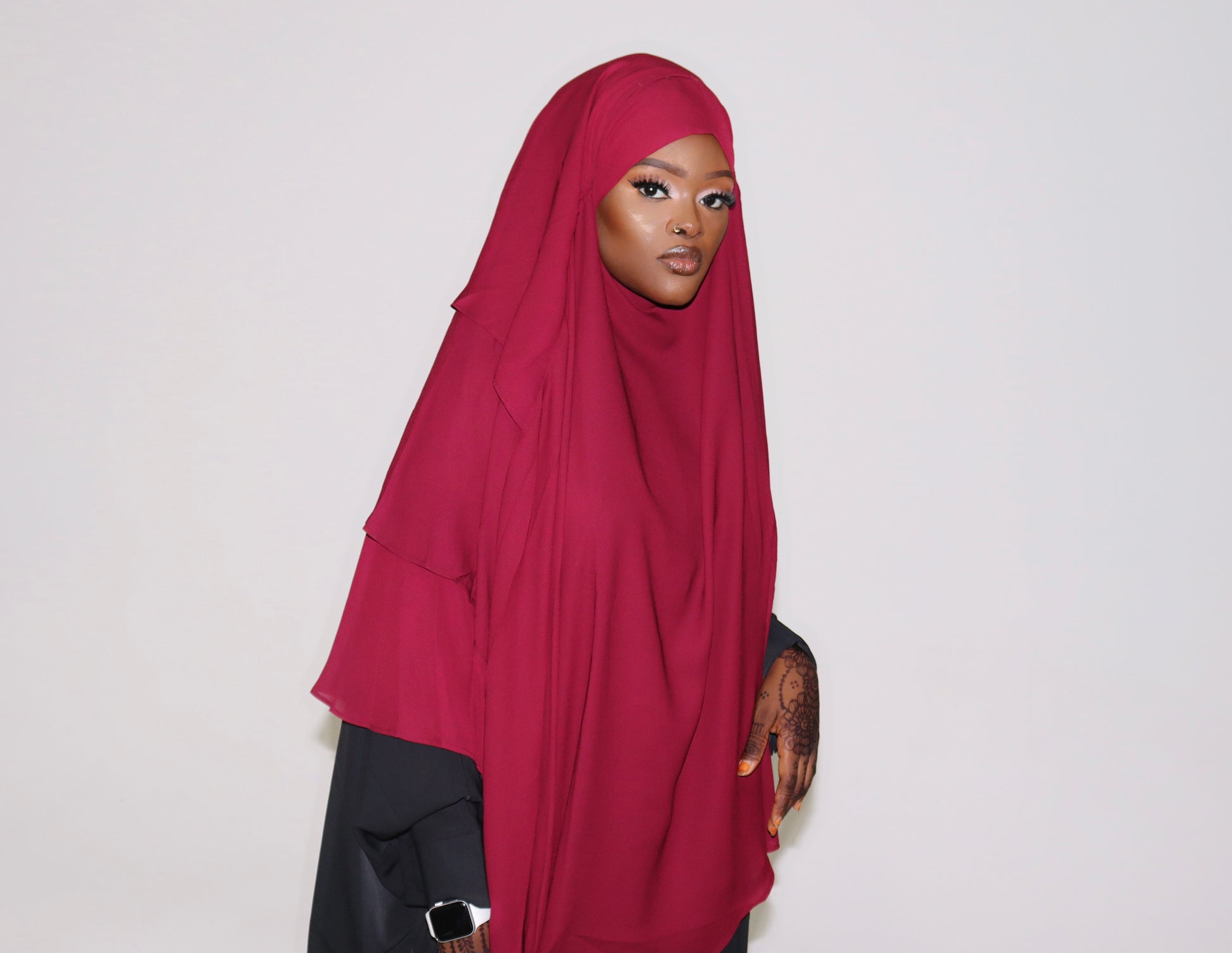 3 layers khimar hijab