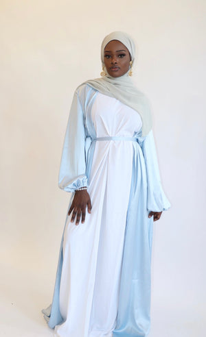 Puff sleeve abaya set