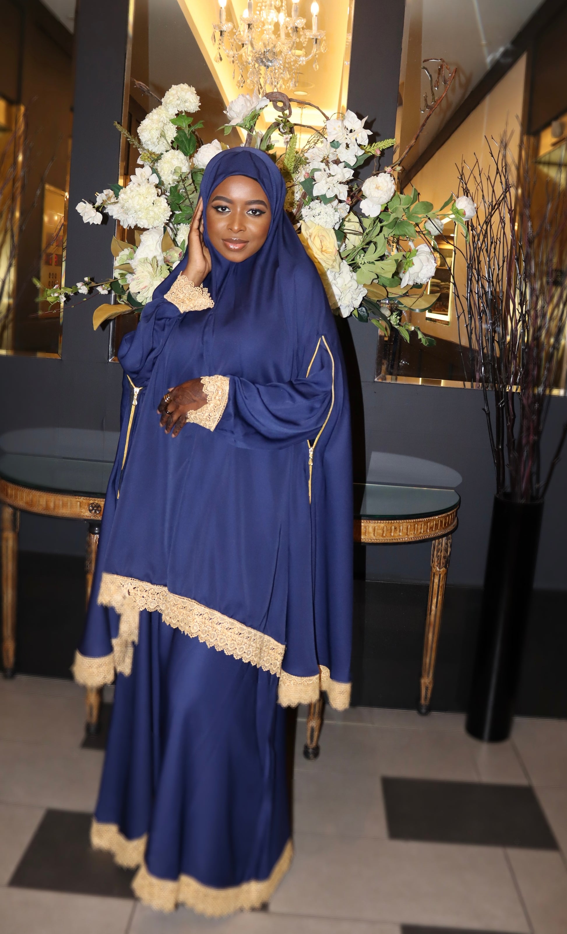 2 piece zipper jilbab