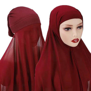 Instant hijab cap